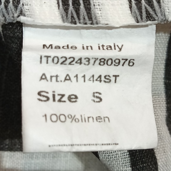 Italy Linen Stella Martini tunic lagen look resort wear quiet luxury S - Picture 11 of 11